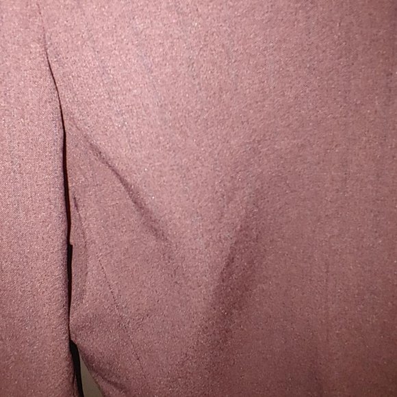 Womens, Burgundy Dress Pants size 14 100% Polyester pinstriping, pockets - Picture 2 of 5